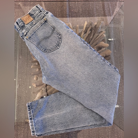 Lee Denim - Vintage 90s Lee High Rise Mom Jeans 26x30 Light Wash Tapered Denim
